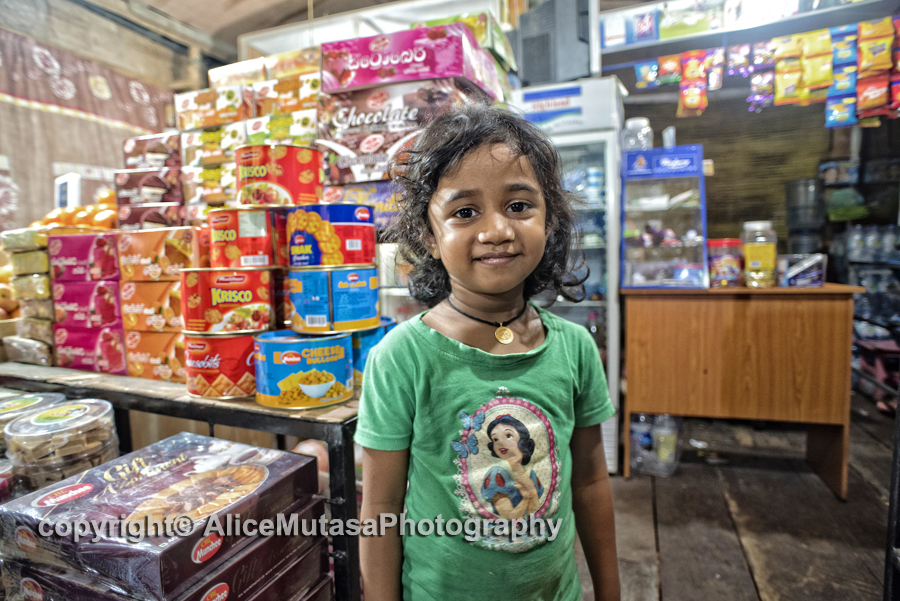 Lasini in her parents' shop - Highland Milk Bar; Dambulla