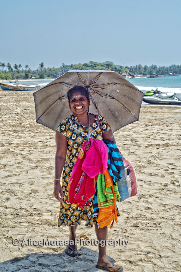 Ranji Ranjana - lovely woman selling sarongs & scarves on Uppuveli beach