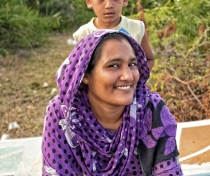 Rihanna & her son Asab; Blue Lagoon, Nilaveli