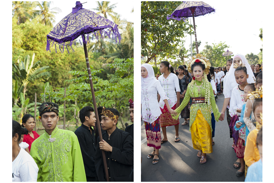 Eddie & Neila at their marriage procession; Kukuran village, Lombok