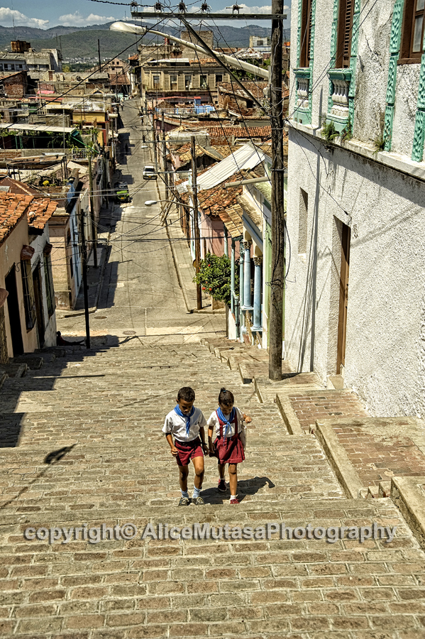 Steps of Calle Padre Pico; Santiago de Cuba
