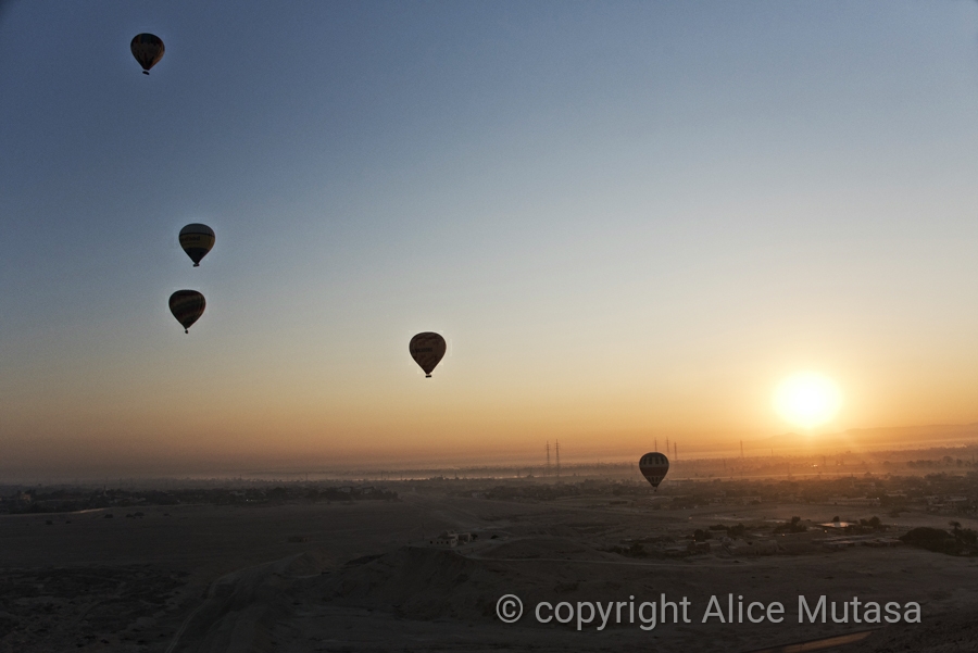 Hot air balloons over Luxor