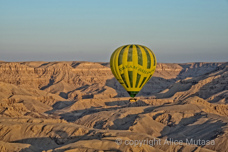 Hot air balloon over the Valley of the Kings