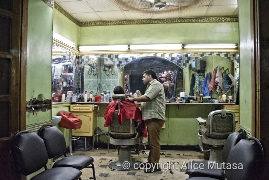Barber in Aswan souq