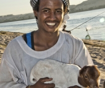 Mohamed and his baby goat