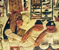 Detail inside the tomb of Nefertari