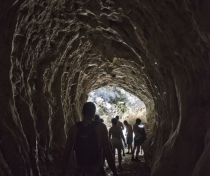 Cave in the middle of Toulourenc gorge