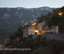 View of Brantes village at night