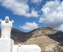 \'Flaroi\' chimney pots; Sifnos, Greece