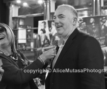 In the Theatre Royal Bar before the unveiling