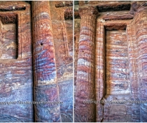 Amazing rock colours in Roman soldiers tomb