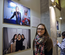 Katie at the 'Youth Justice in Focus' Exhibition preview