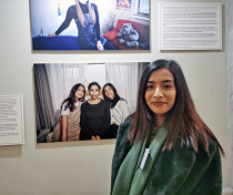 Farhana at the 'Youth Justice in Focus' Exhibition preview