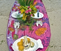 Floating sea urchin & oyster bar