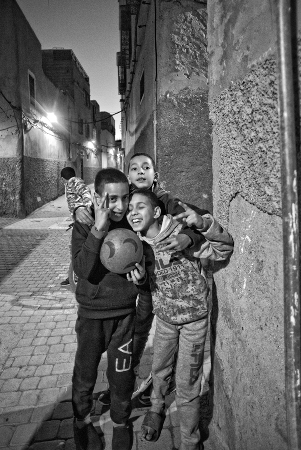 Ahmed and friends; Marrakech medina