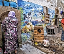 Public fountain & mural in the old medina, Essaouira (2016)
