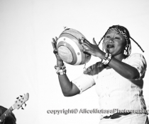 Mucians and dancers of Nigerien artist Mamar Kassey - AKA 'Denké Denké'