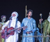 Abdallah Ag Alhousseyni from Tinariwen, with Sadam & Hicham from Imarhan