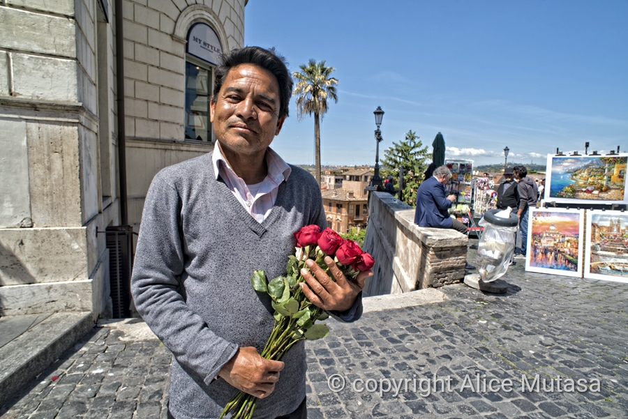 Abdul - rose seller, above the Spanish steps