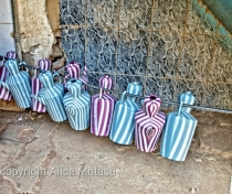 Plastic jugs for washing; Khartoum