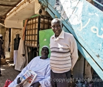 Soudei - outside cafe opposite my hotel, Khartoum