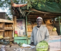 Moussa, watermelon & vegetable seller, Wad al-Bakheet; Omdurman
