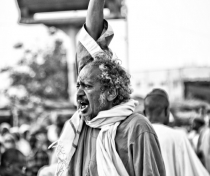 Sufi dancing and drumming at the tomb of Hamed el-Nil, Omdurman, Sudan