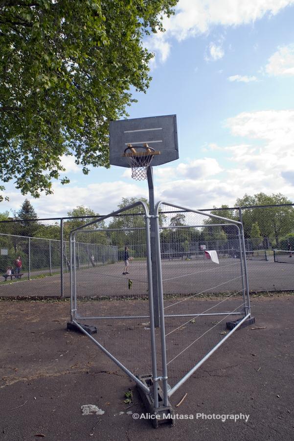 Sad forbidden basketball hoop, Chestnuts Park