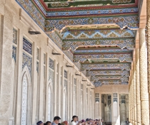Prayers at the tomb of fomer President, Islom Karimov