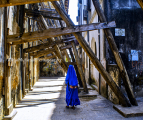 Stone Town - wooden scaffolding