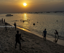 Stone Town seafront at dusk